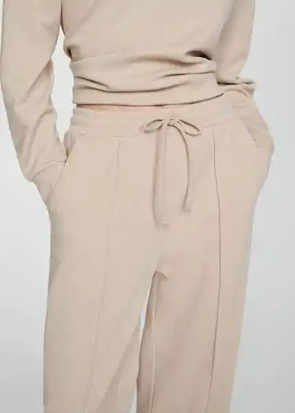 Pantalón Nique Beige Talla 24 Mujer Mango