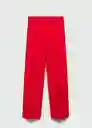 Pantalón Maca Rojo Talla 34 Mujer Mango