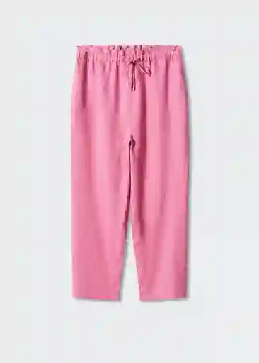 Pantalón Linew Rosa Pastel Talla XS Mujer Mango