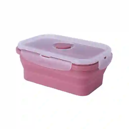 Contenedor  Alimento Plegable Silicona Rojo 550 mL Miniso