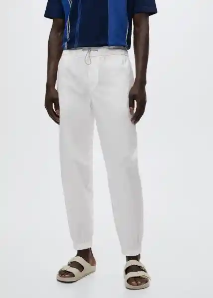 Pantalón Genova Off White Talla 42 Hombre Mango