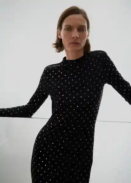 Vestido Cleo Negro Talla S Mujer Mango