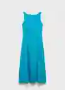 Vestido Nicole Azul Talla S Mujer Mango