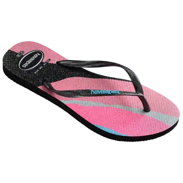 Sandalias Slim Palette Glow Negro Talla 40 4145766 Havaianas