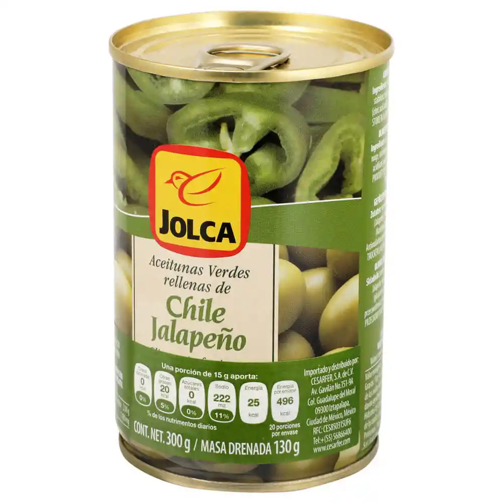 Jolca Aceituna Manzanilla Rellena de Chile Jalapeño