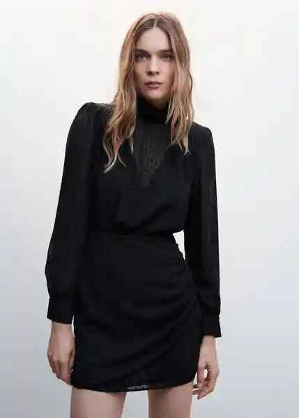 Vestido Eva Negro Talla L Mujer Mango