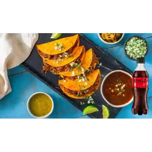 Combo Tacos de Birria + Coca Cola Sin Azúcar 400 ml