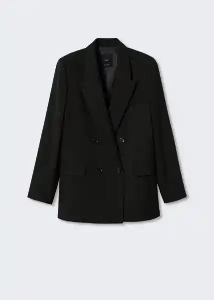 Americana Tuxedo Negro Talla S Mujer Mango