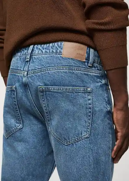 Pantalón Jean Bob Tejano Oscuro Talla 38 Hombre Mango