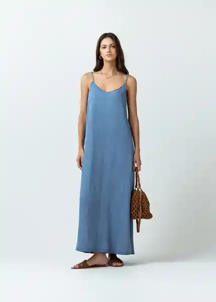 Vestido Frutti Mujer Azul Indigo Talla M Naf Naf