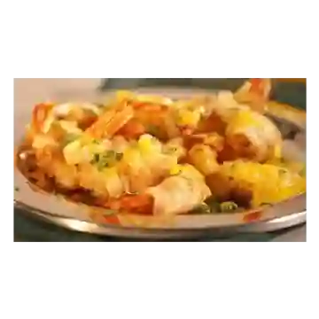 Langostinos en espejo