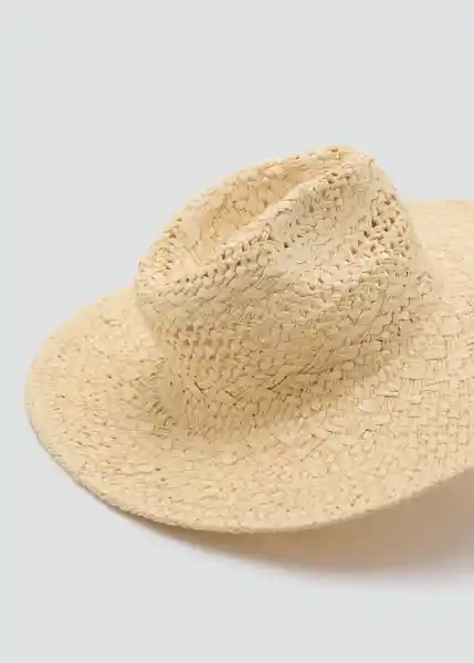 Sombrero Esparta Beige Talla 99 Mujer Mango