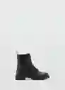 Botines Basma Negro Talla 38 Niñas Mango