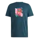 Adidas Camiseta Pr 2Tone Manga Corta Hombre Verde Talla L