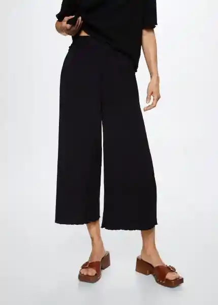 Pantalón Frida-H Negro Talla S Mujer Mango