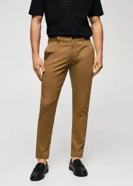 Pantalón Prato Coffee Talla 42 Hombre Mango