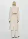 Gabardina Trench Angela Piedra Talla L Mujer Mango