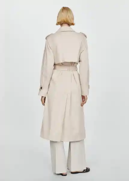 Gabardina Trench Angela Piedra Talla L Mujer Mango