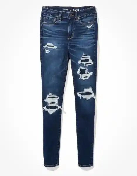 Jean Short High-Rise Mujer Azul 10 American Eagle