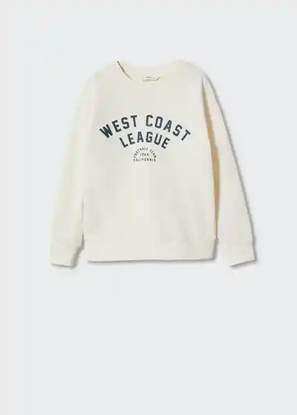 Buzo Sudadera Seattle Offwhite Talla 06 Niños Mango