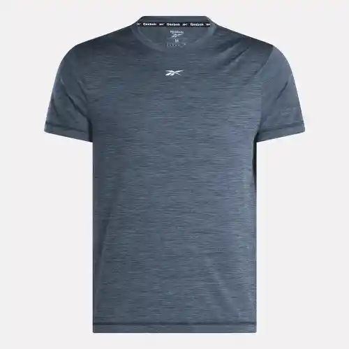 Reebok Camiseta Train Melange Tech Manga Corta Gris Oscuro T M