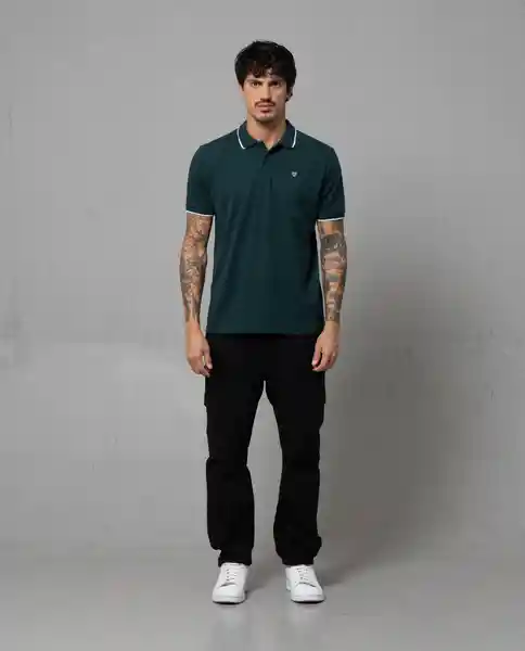 Camisa Tipo Polo Hombre Verde Talla M 190G010 Rifle