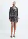 Blazer Americana Dalia Gris Talla 26 Mujer Mango