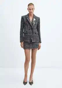 Blazer Americana Dalia Gris Talla 26 Mujer Mango