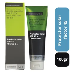 Kosmaderm Protector Solar en Crema Gel