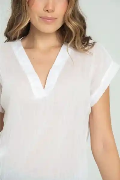 Blusa Soft Color Blanco Crudo Talla M Ragged