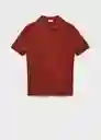 Camiseta Polo Andrew Terracota Talla L Hombre Mango