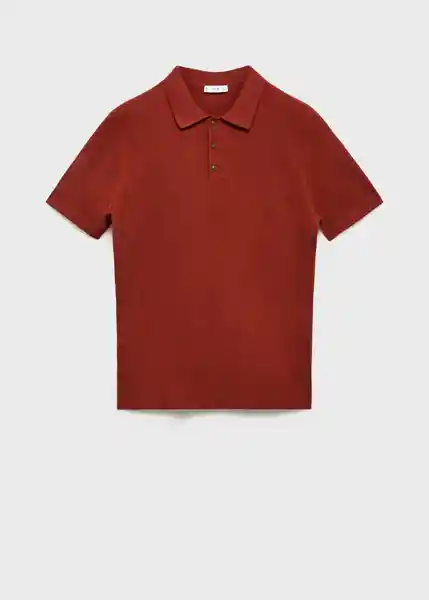 Camiseta Polo Andrew Terracota Talla L Hombre Mango