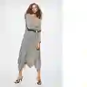 Vestido Latte-A Gris Claro Vigore Talla L Mujer Mango