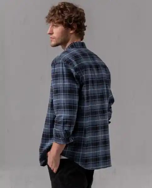 Camisa Hombre Azul Espacial Ultraoscuro Talla XS 45141 Rifle