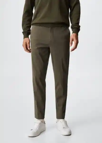 Pantalón Fabre Khaki Talla 46 Hombre Mango