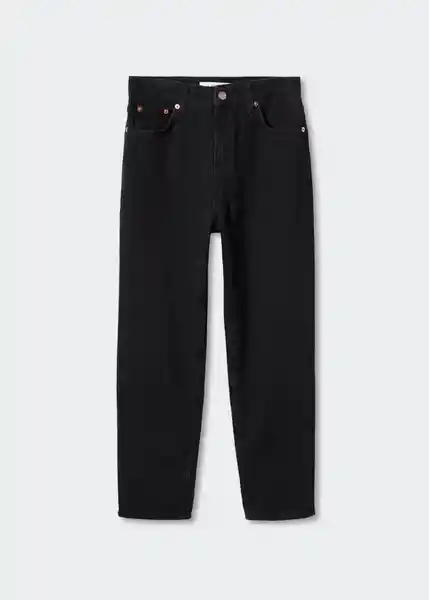 Pantalón Jean Mom 2000 Tejano Negro Talla 36 Mujer Mango