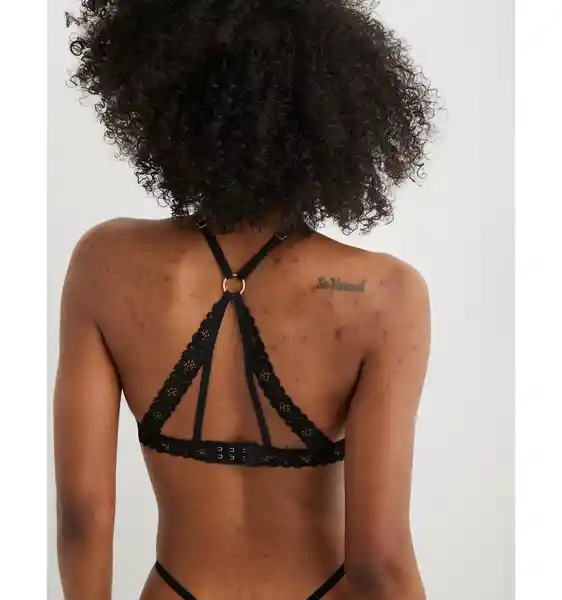 Brasier Bralette Aerie Mujer Negro Talla Large American Eagle