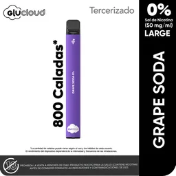 Glucloud Vapeador  Grape Soda 0% Nic Large
