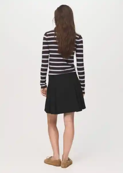 Falda Grunge Negro Talla 38 Mujer Mango