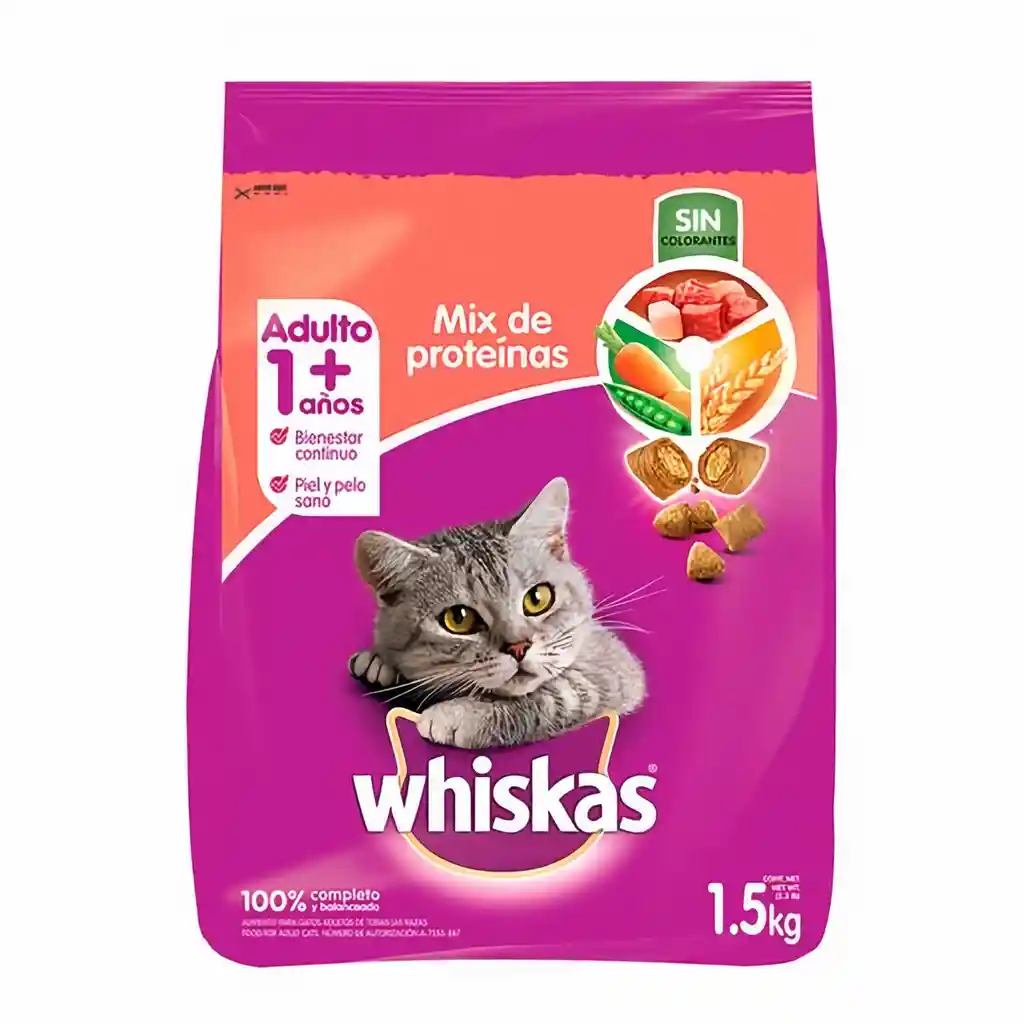 Alimento Para Gato Whiskas Meat Mix 1.5Kg