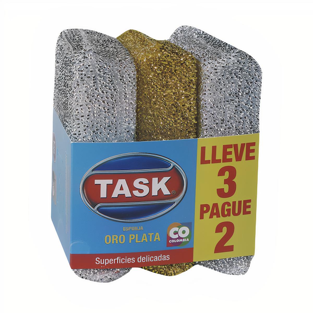 Task Esponja Oro Plata Superficies Delicadas 3 und
