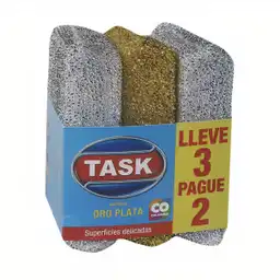 Task Esponja Oro Plata Superficies Delicadas