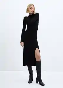 Vestido Percebe Negro Talla XS Mujer Mango