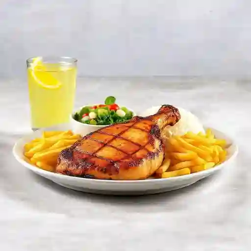 Bandeja broaster con chuleta