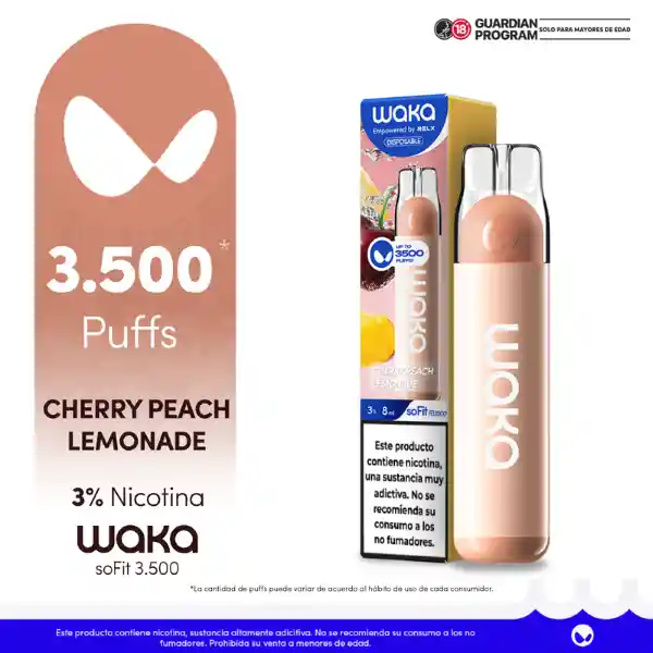 WAKA Vape SoFit 3500 Cherry Peach Lemonade-3% 3500 puff