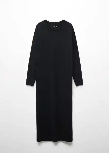Vestido Vieira Negro Talla L Mujer Mango