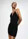 Vestido Gioia Negro Talla L Mujer Mango