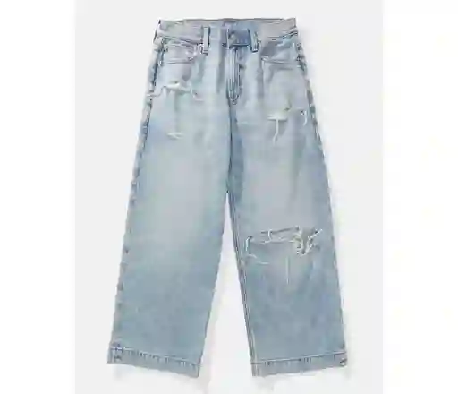 Pantalón Jean Mujer Azul Claro Talla 8 Regular American Eagle