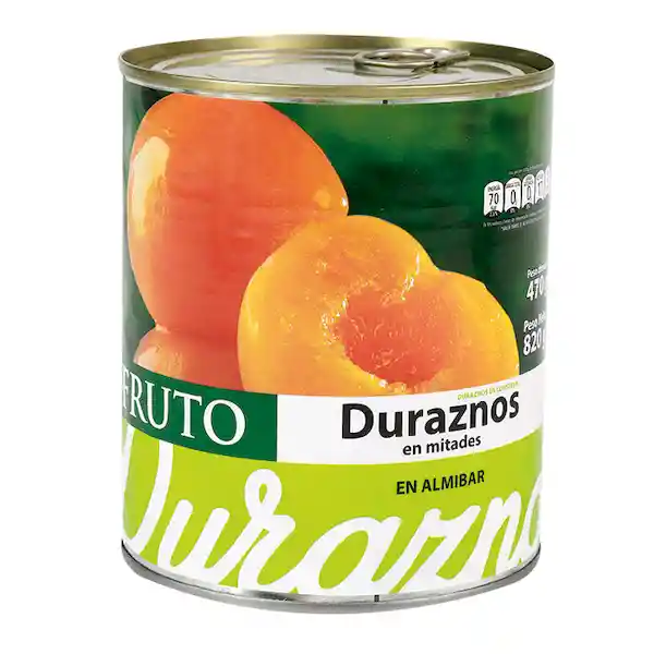 Fruto Duraznos en Mitades en Almíbar