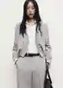 Pantalón Bowery Gris Talla 38 Mujer Mango